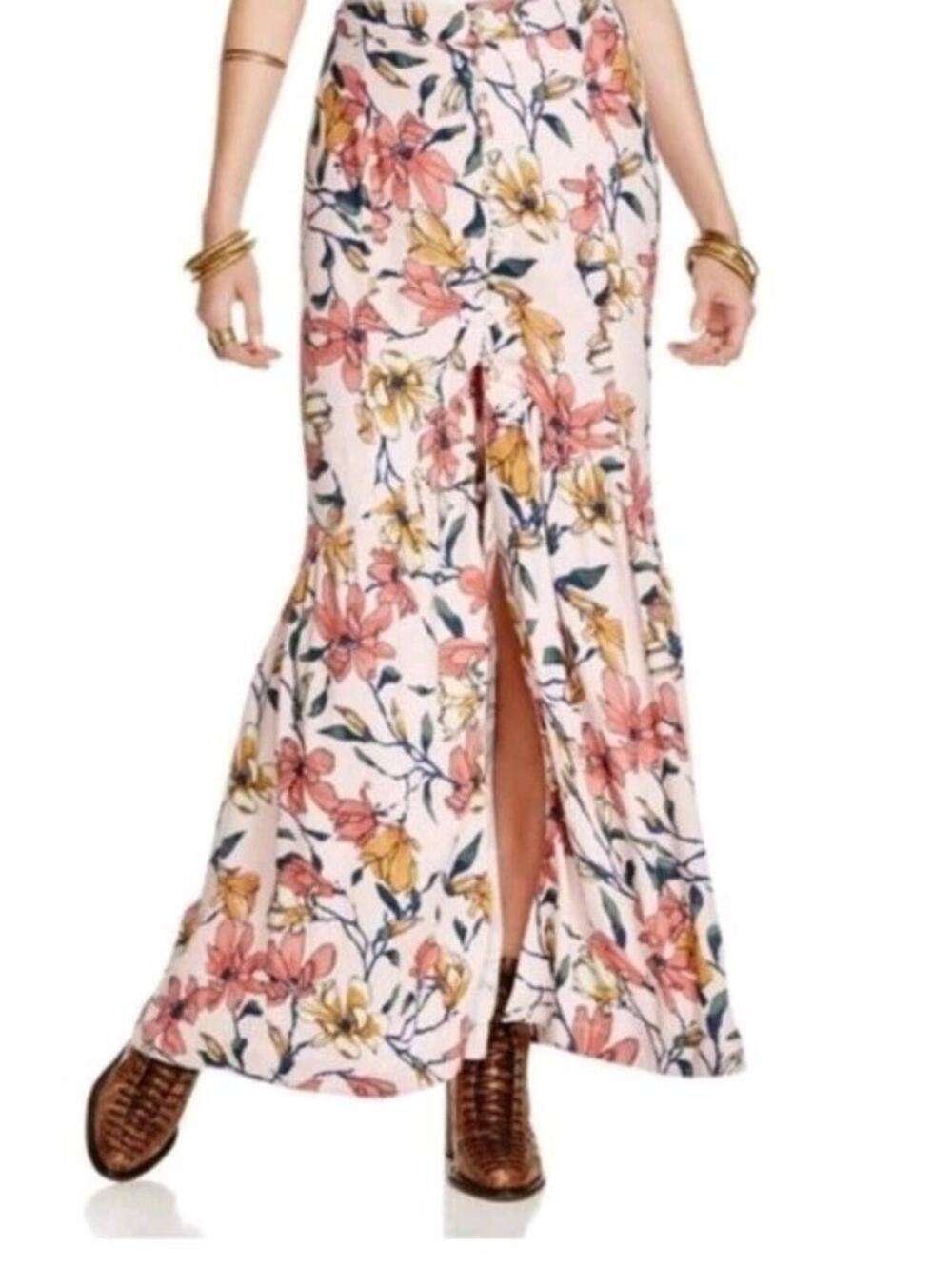 Free People Floral Maxi Skirt Sz 2
